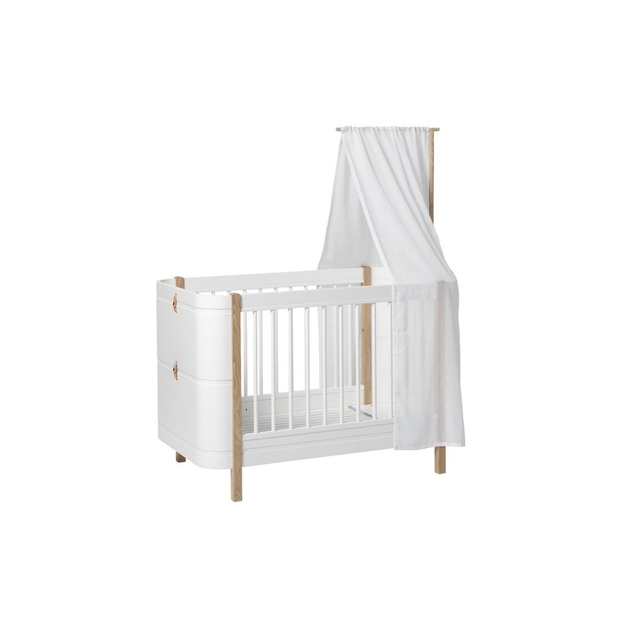 Born Oliver Furniture Soveudstyr | Wood Mini+ Sengehimmel, Hvid