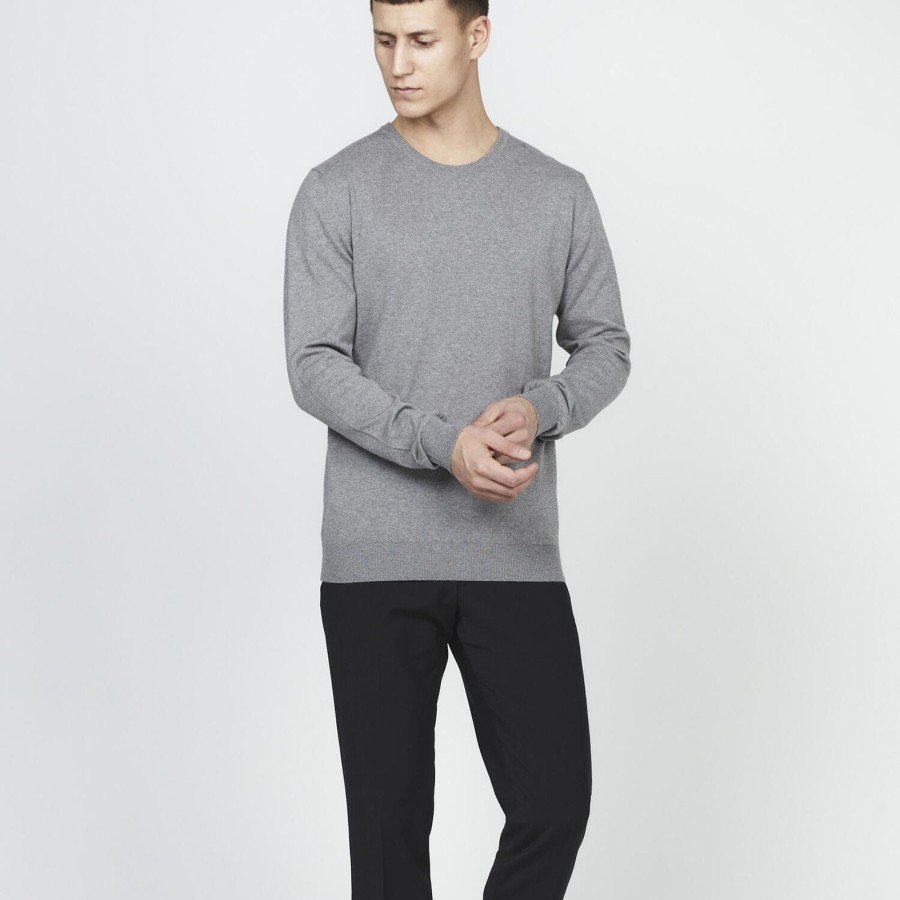 Herre Matinique Strik & Bluser | Majones Pullover, Medium Grey Melange