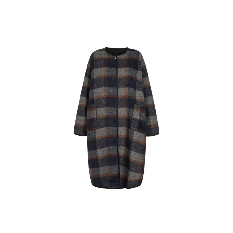 Dame Lollys Laundry Overtoj | Lockerbie Coat, Check Print