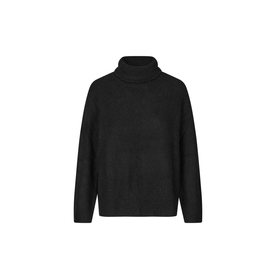 Dame Modström Strik | Adrianmd T-Neck, Black