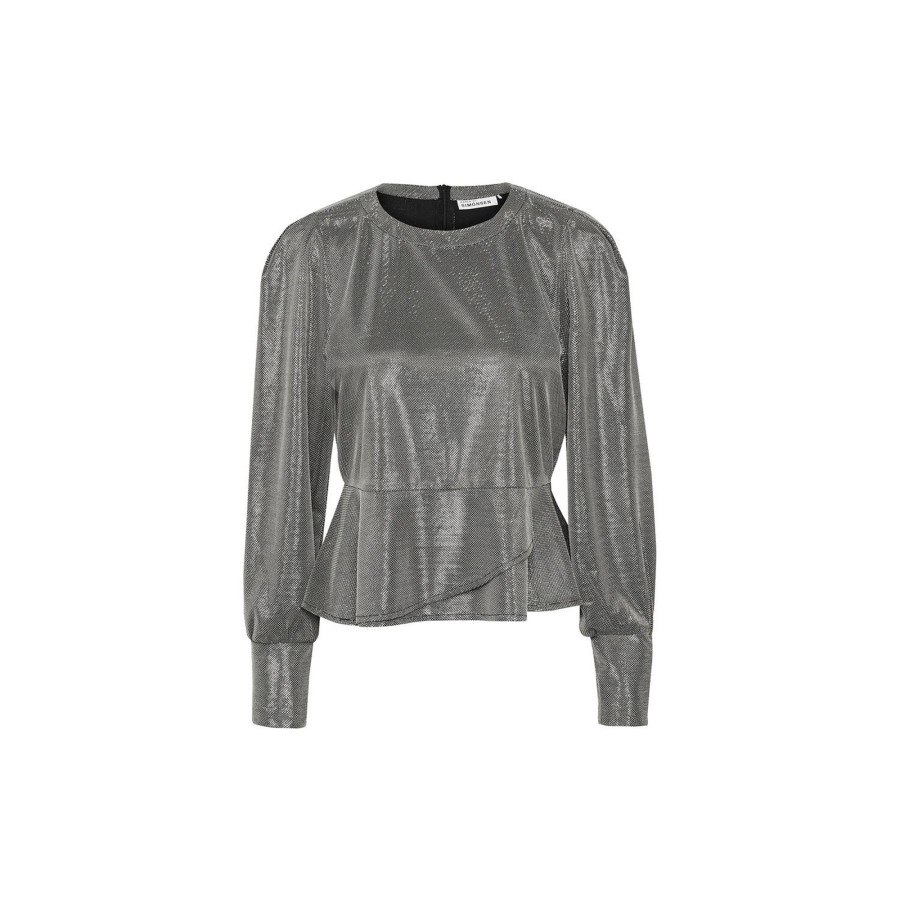 Dame Karen by Simonsen Skjorter & Bluser | Kansaskb Blouse, Silver