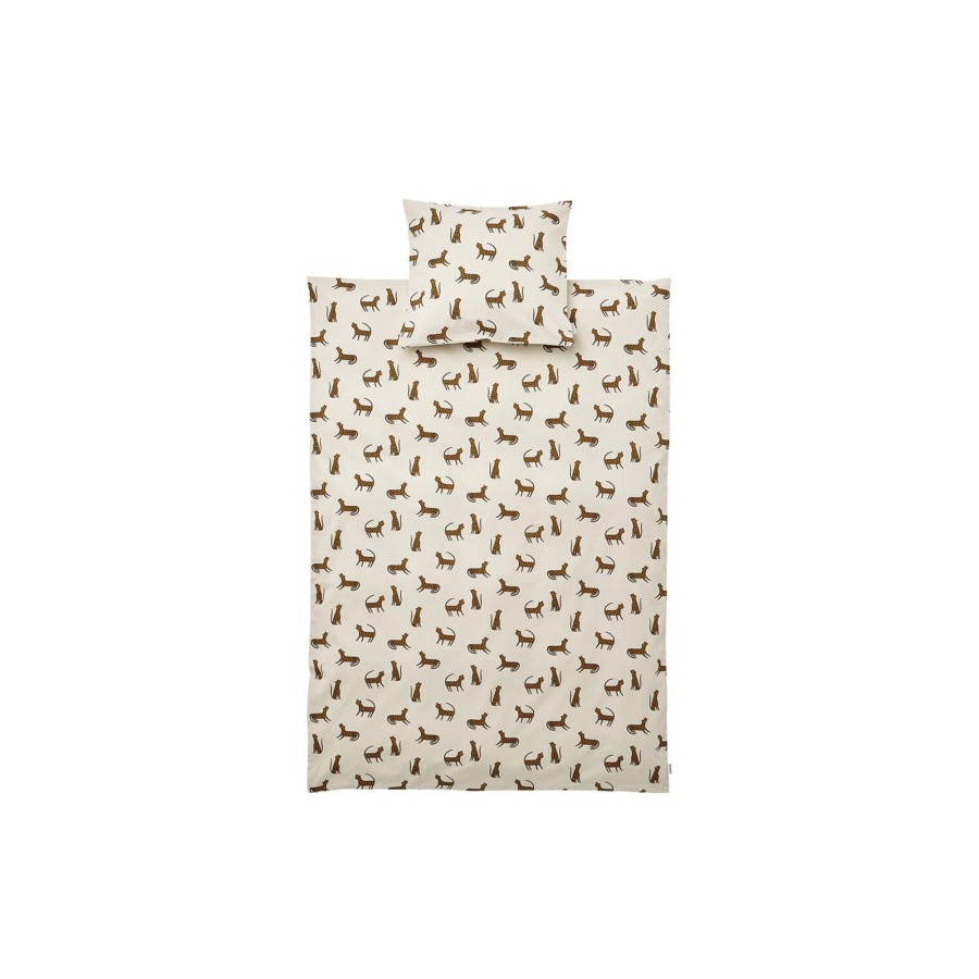 Born Liewood Soveudstyr | Carmen 2-Piece Baby Bed Linen, Leopard/Sandy