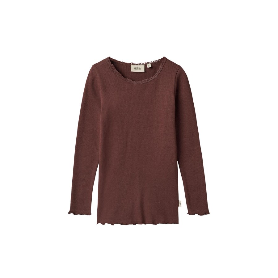 Born Wheat Bluser & Skjorter | Rib T-Shirt Reese, 2118 Aubergine