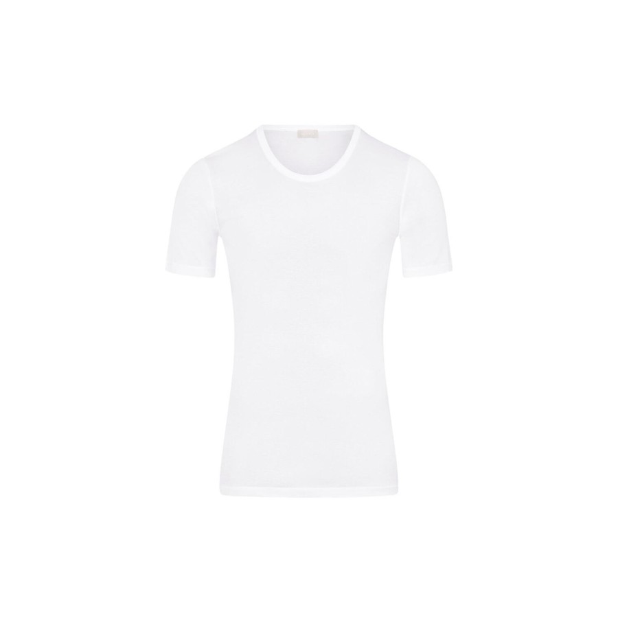 Herre HANRO Undertoj | Cotton Pure Short Sleeve Shirt, White