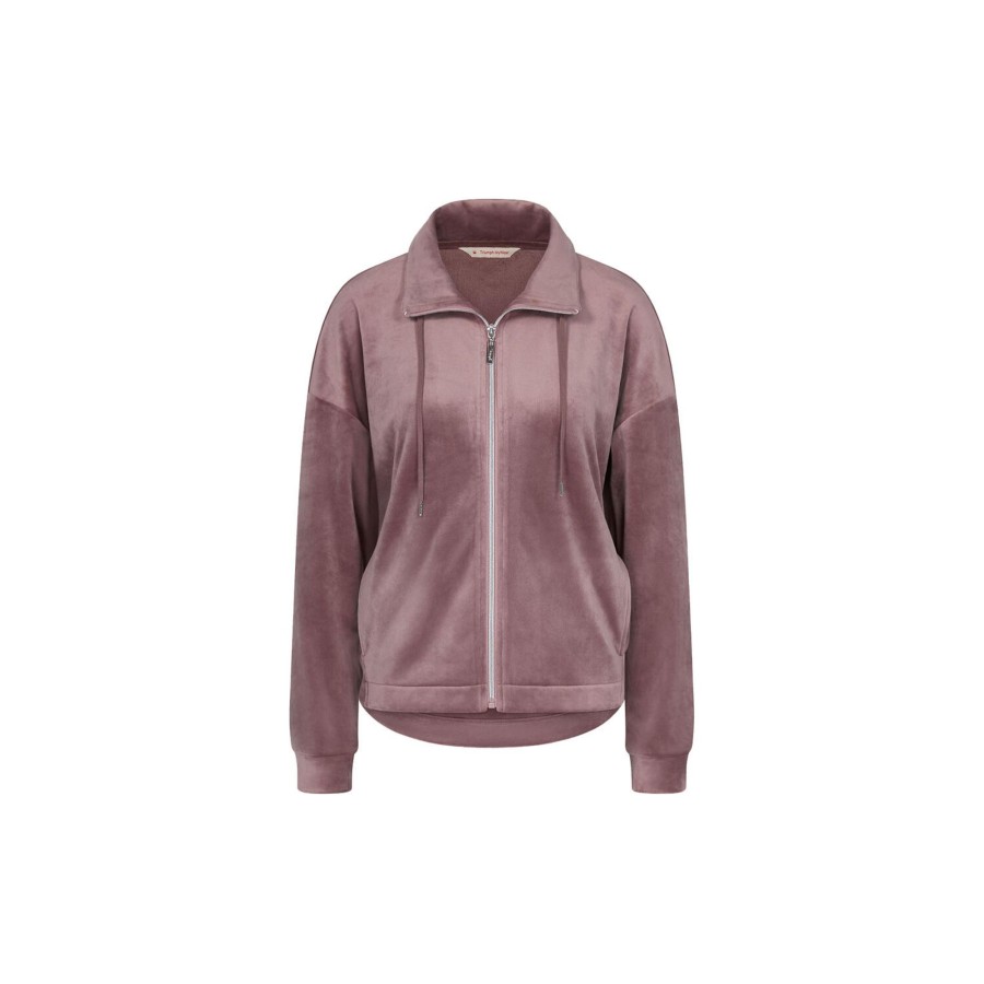 Dame Triumph Nattoj & Loungewear | Cozy Comfort Velour Zip Jacket, Sweet Chestnut