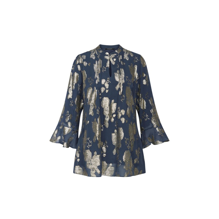 Dame Bruuns Bazaar Skjorter & Bluser | Bottlebrush Jankas Blouse, Dark Blue