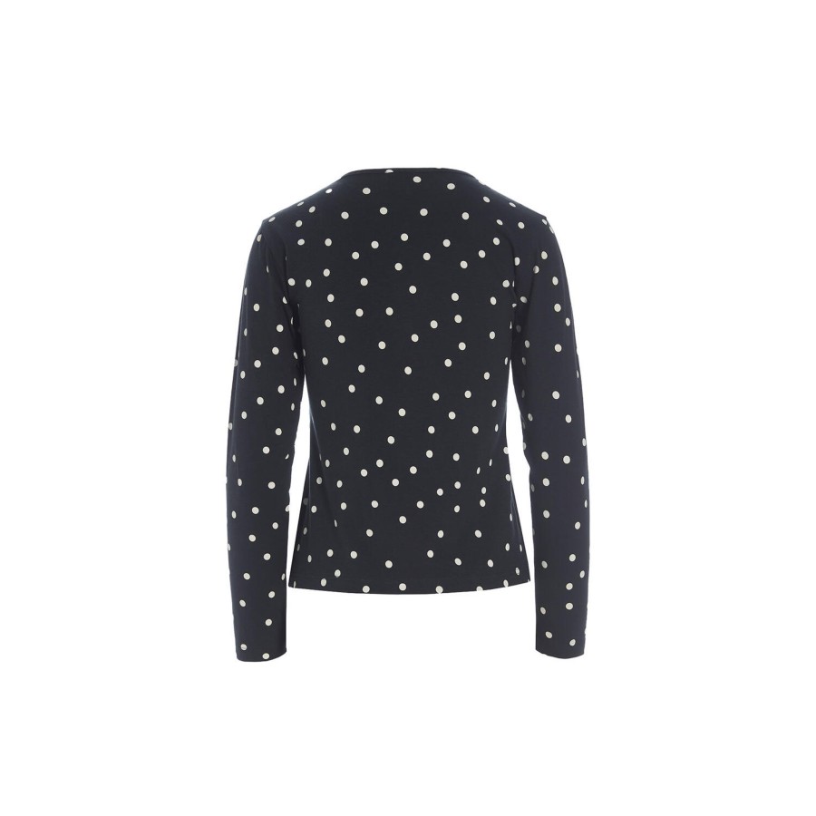 Dame BITTE KAI RAND Skjorter & Bluser | Scattered Dot Jersey Bluse, Black Scattered Dot