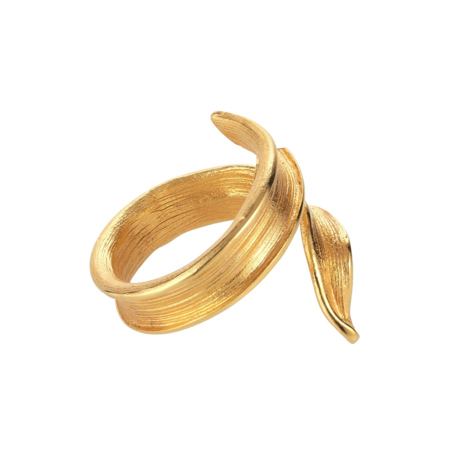 Dame Flora Danica Jewellery Ringe | Statement Graes Ring, Forgyldt