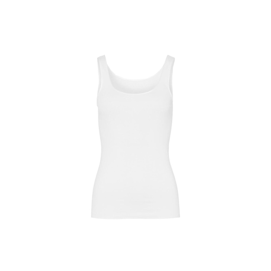 Dame HANRO Toppe & T-Shirts | Cotton Seamless Tank Top, White