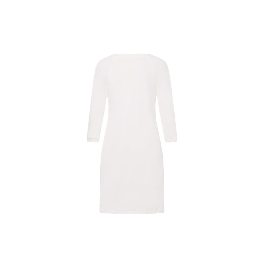 Dame HANRO Nattoj & Loungewear | Pure Essence 3/4 S Nightdress, Off White