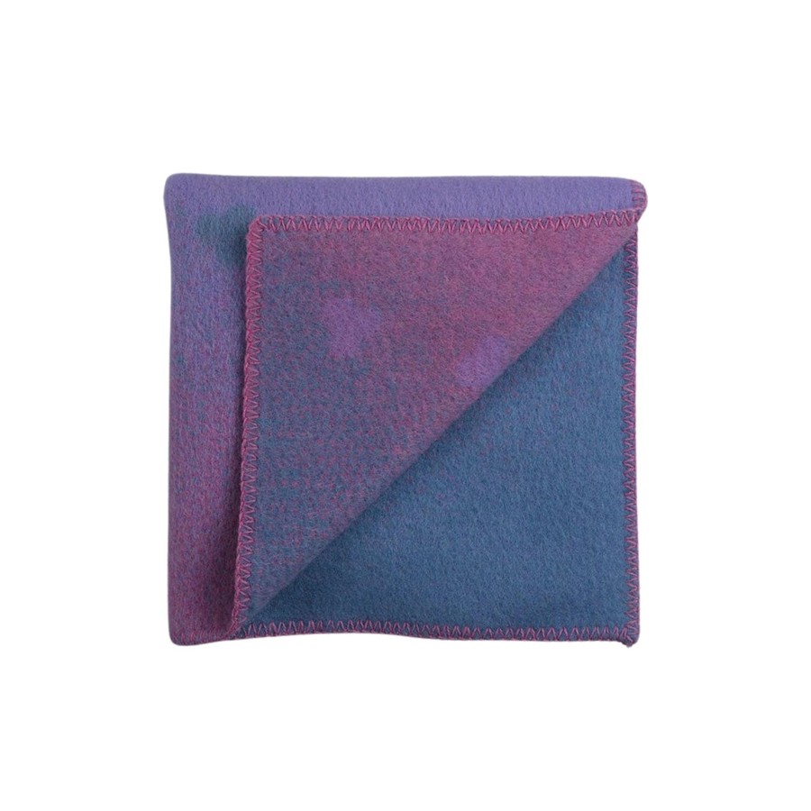 Born Røros Tweed Soveudstyr | Melvin Half Size Throw, Purple/Pink