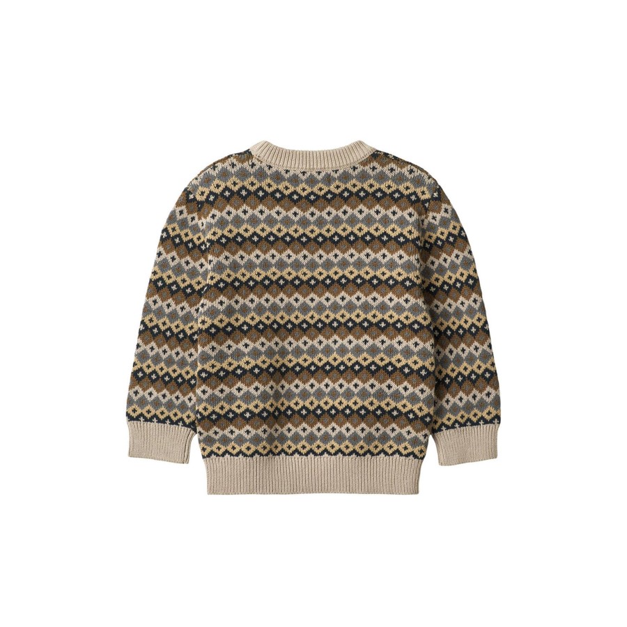 Born Wheat Strik & Cardigans | Jacquard Pullover Elias, 9402 Multi Blue