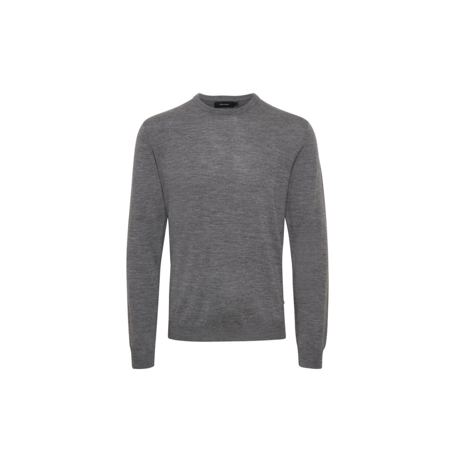 Herre Matinique Strik & Bluser | Margrate Pullover, Med.Grey Melange