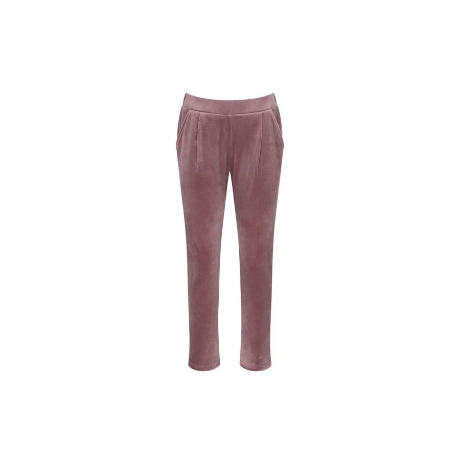 Dame Triumph Nattoj & Loungewear | Cozy Comfort Velour Trousers, Sweet Chestnut