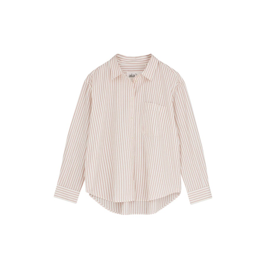 Dame Aiayu Skjorter & Bluser | Lala Shirt Striped, Mix Old Rose