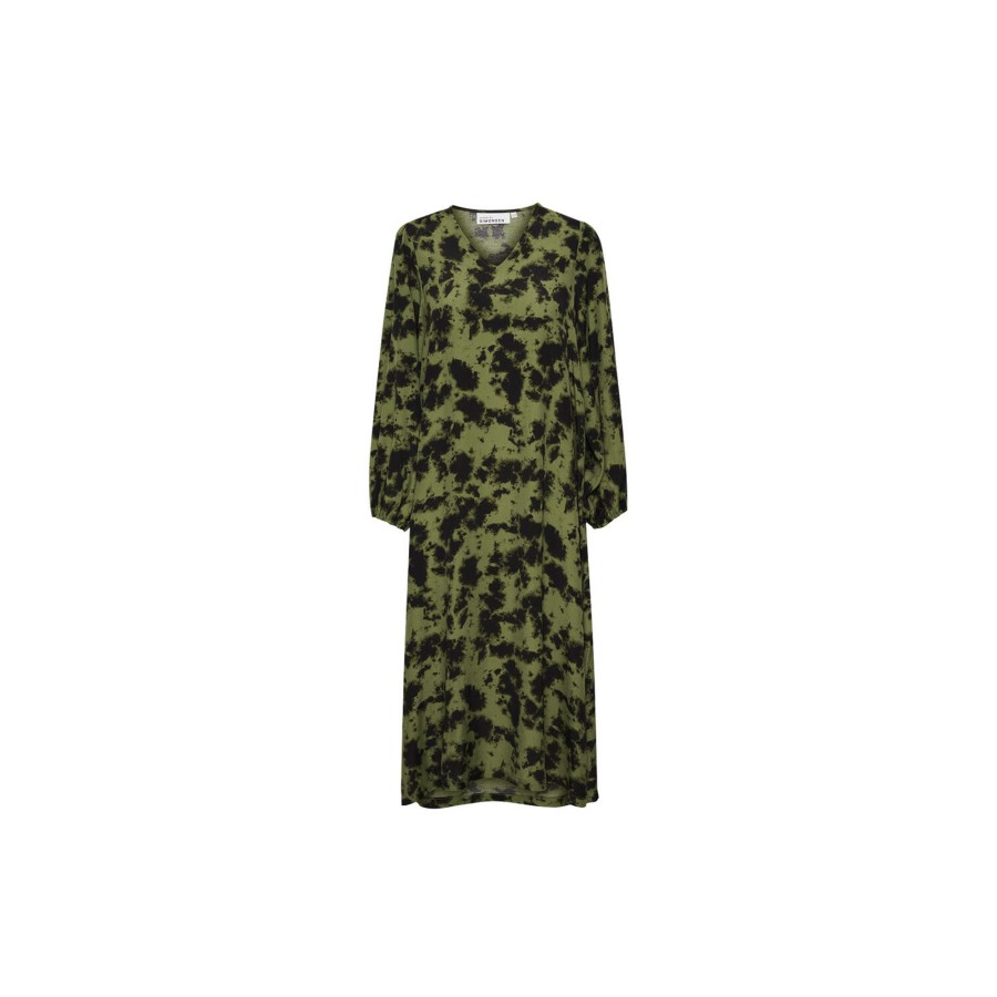 Dame Karen by Simonsen Kjoler | Kalinkakb Long Dress, Pesto