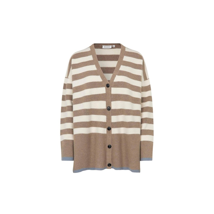 Dame Masai Strik | Maluz Cardigan, Mink/Ash/Whc