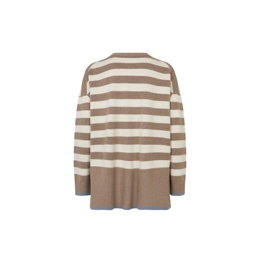 Dame Masai Strik | Maluz Cardigan, Mink/Ash/Whc