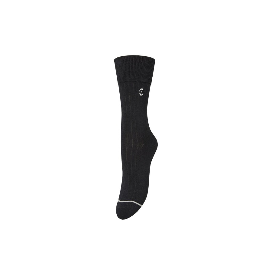 Dame Becksöndergaard Stromper | Logo Cotta Sock, Black