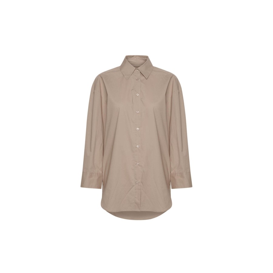 Dame InWear Skjorter & Bluser | Nituraiw Shirt, Mocha Grey