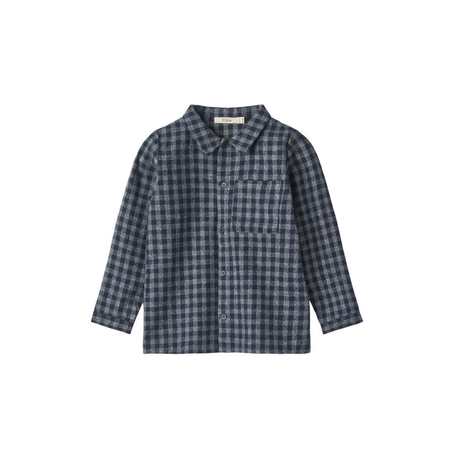 Born Fliink Bluser & Skjorter | Coda Check Shirt, Navy