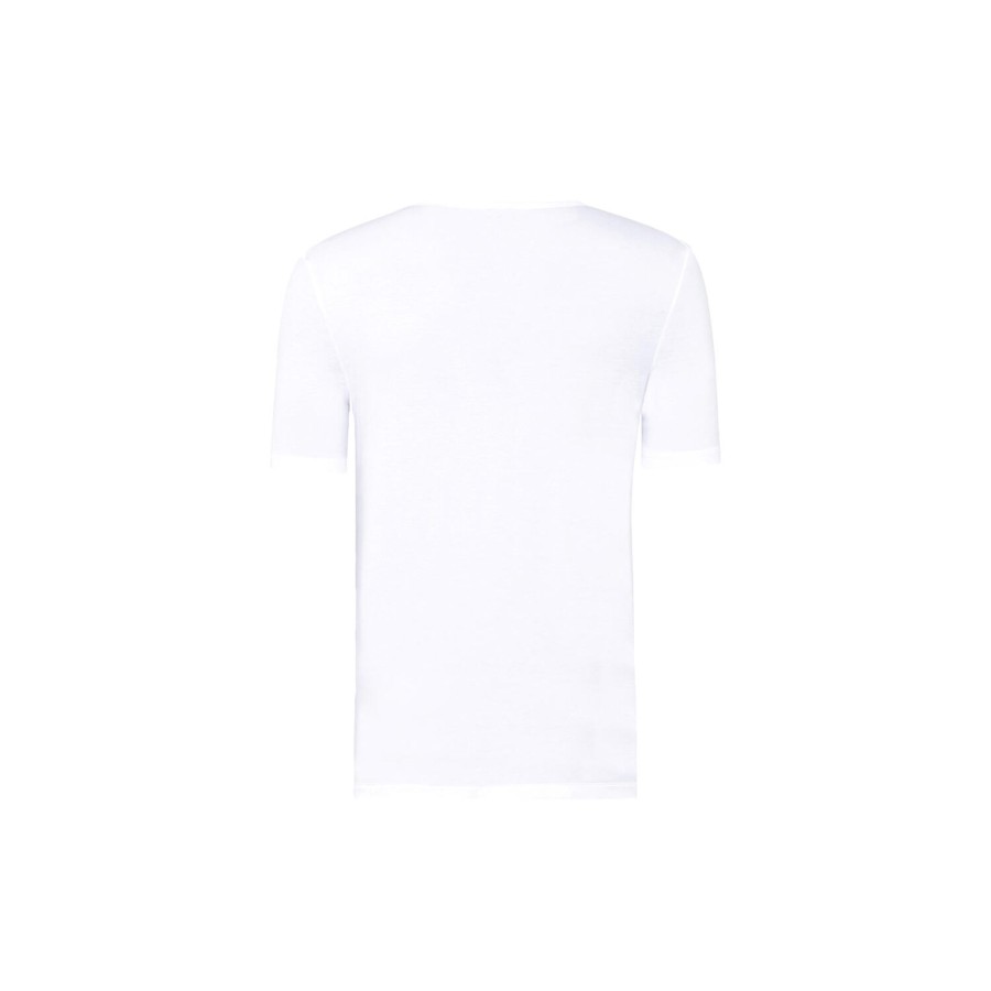 Herre HANRO Undertoj | Natural Function Ss Shirt V-Neck, White