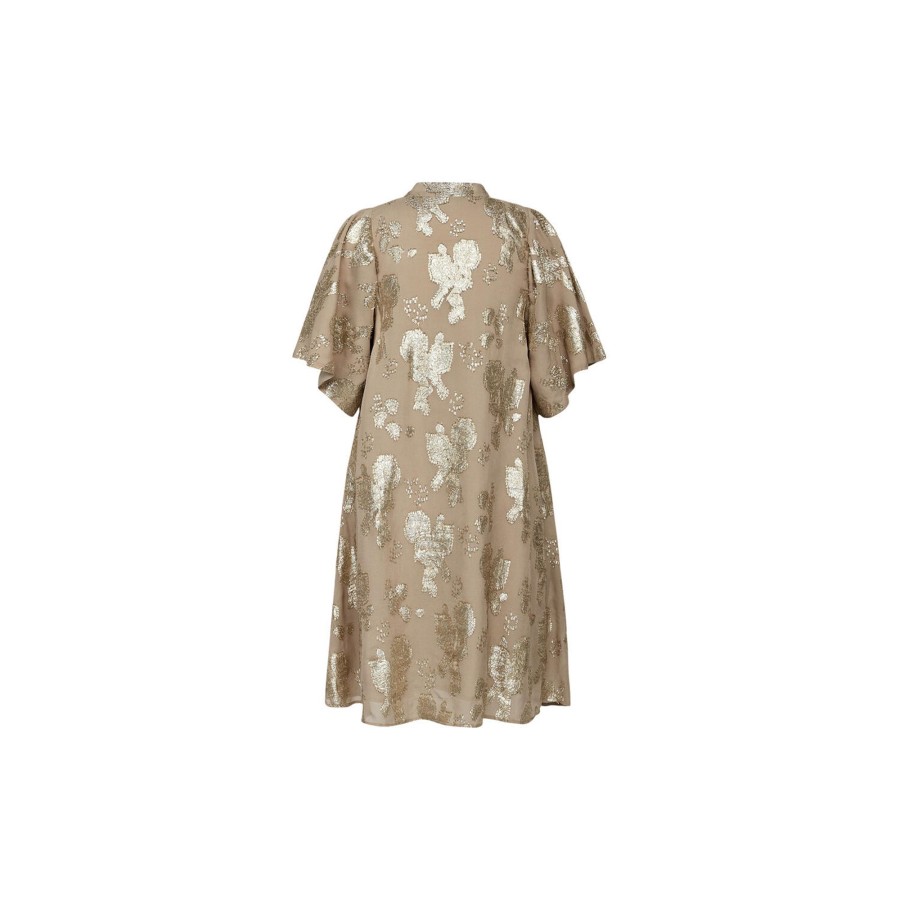 Dame Bruuns Bazaar Kjoler | Bottlebrushbbphilly Dress, Silver Mink/Gold