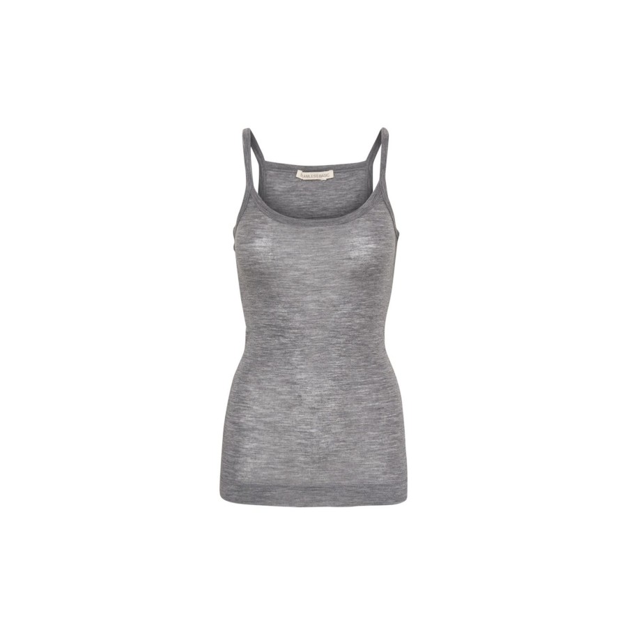 Dame Seamless Basic Toppe & T-Shirts | Viola Top, Grey Melange