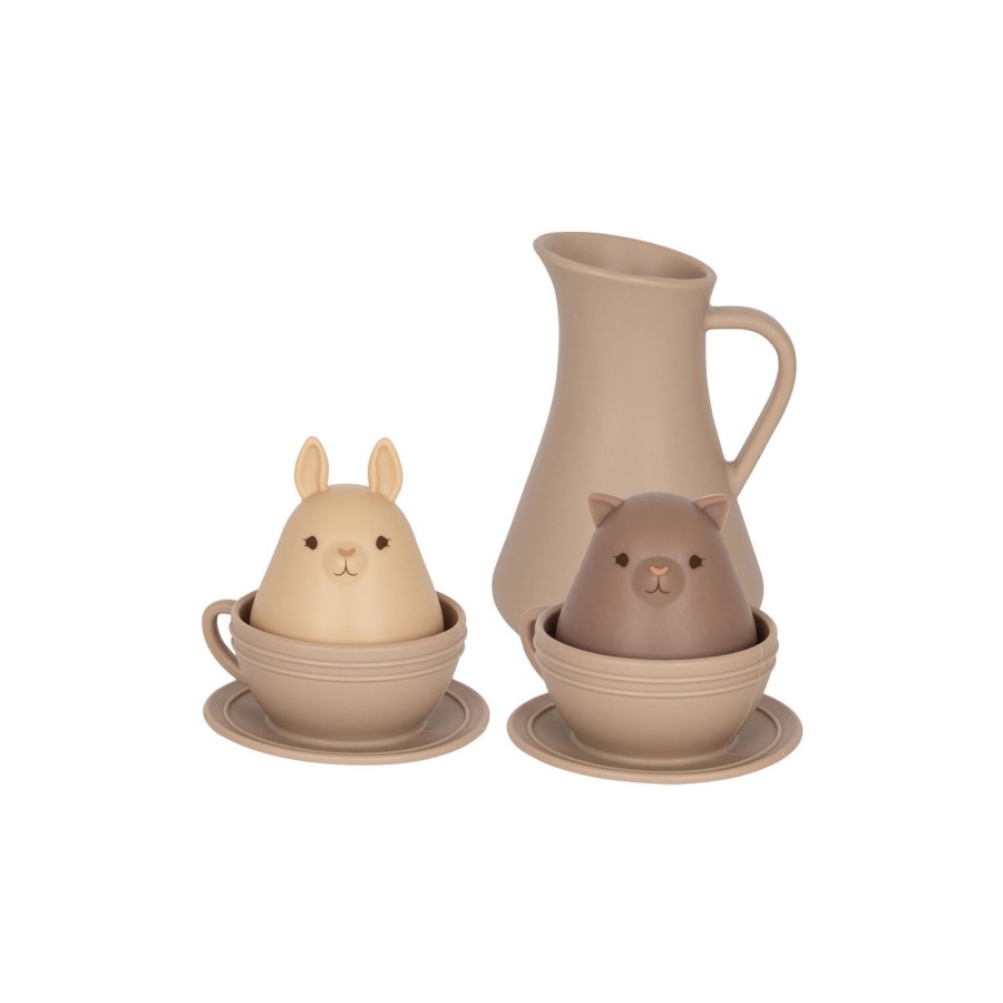 Born Konges Sløjd Badeudstyr | Silicone Bath Toys Cup Set, Hortensia Mix