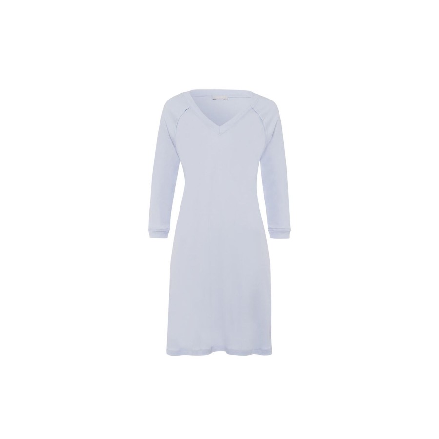 Dame HANRO Nattoj & Loungewear | Pure Essence 3/4 S Nightdress, Blue Glow