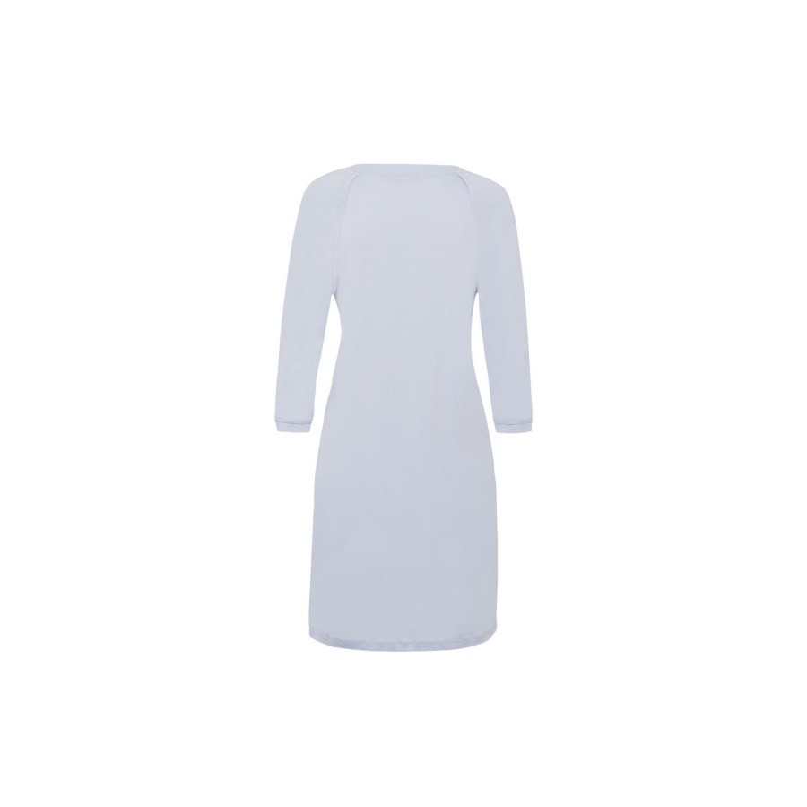 Dame HANRO Nattoj & Loungewear | Pure Essence 3/4 S Nightdress, Blue Glow