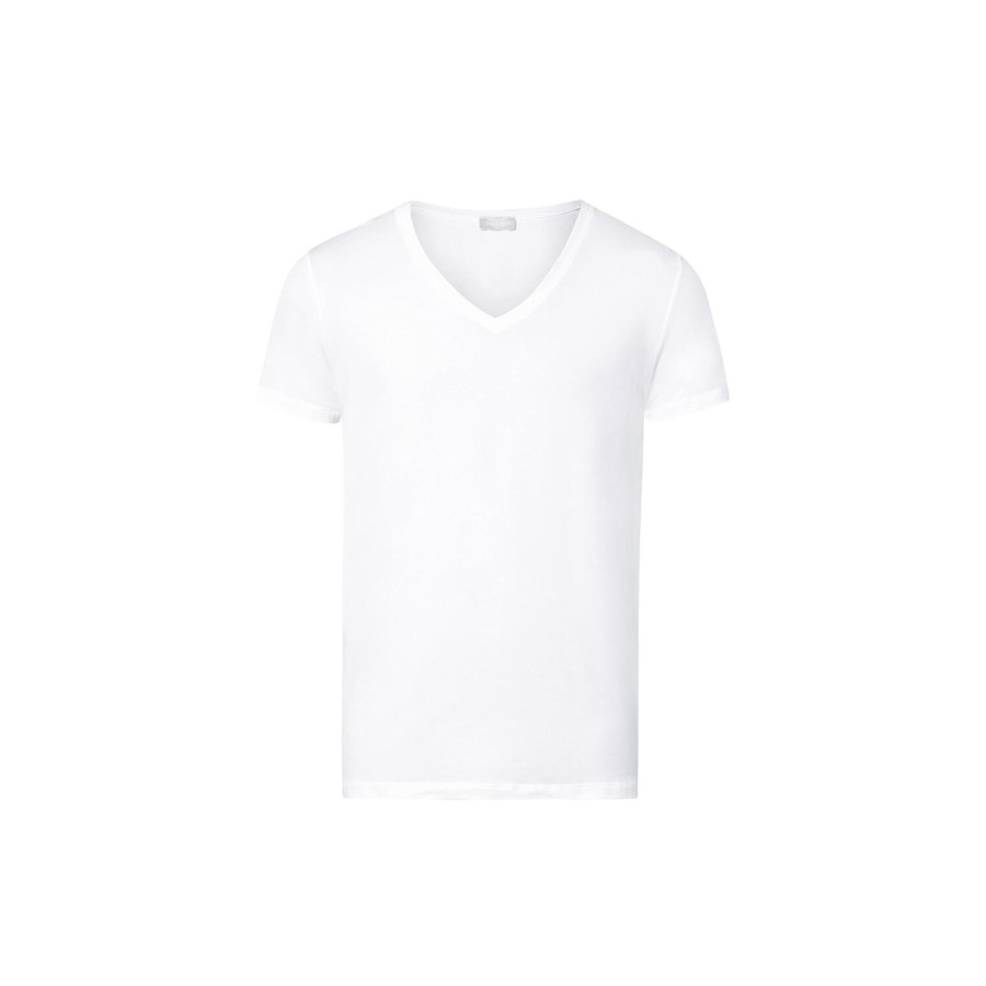 Herre HANRO Undertoj | Cotton Superior Ss Shirt V-Neck, White