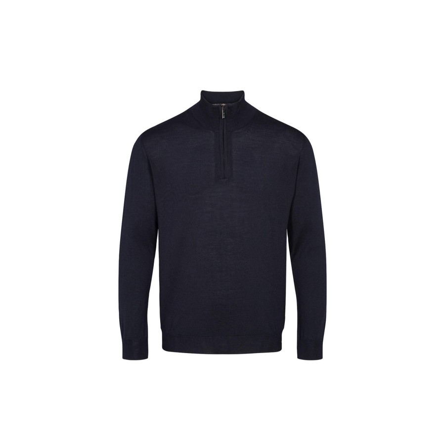 Herre SAND Copenhagen Strik & Bluser | Merino Pre Ibro, Dark Navy Blue