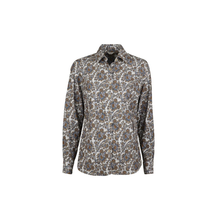 Dame Stenströms Skjorter & Bluser | Sofie Casual Shirt, Offwhite Pattern