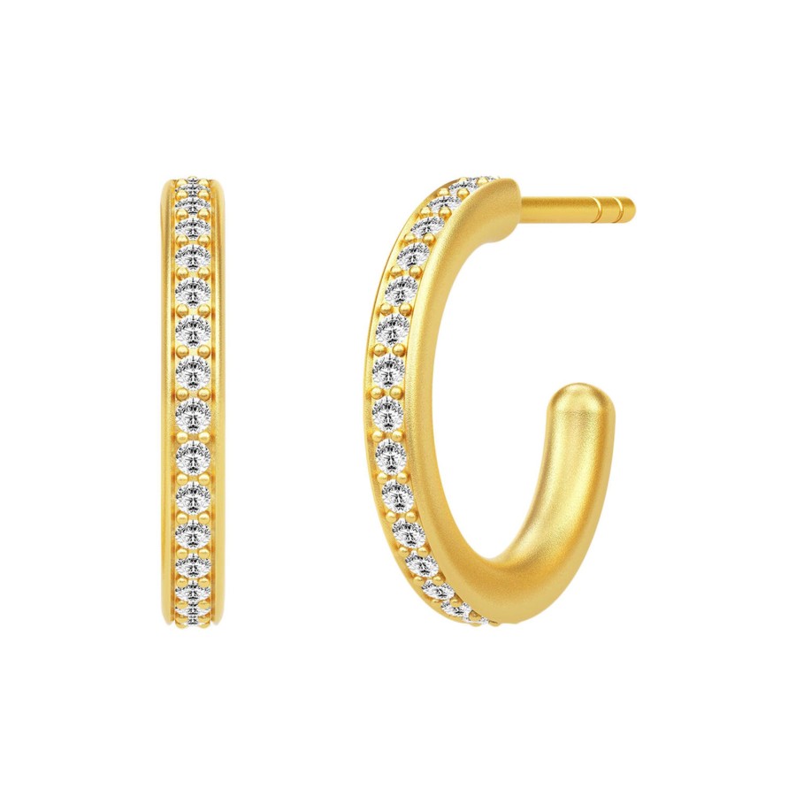 Dame Julie Sandlau Oreringe | Infinity Hoop Small Earring, Gold