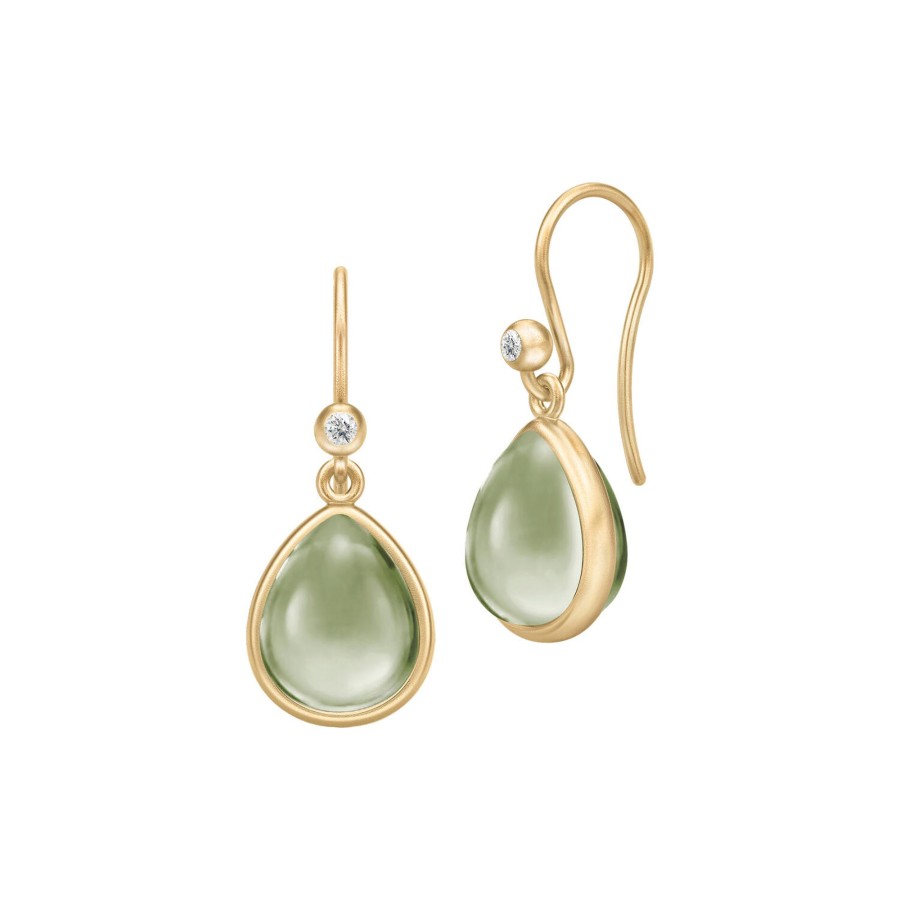 Dame Julie Sandlau Oreringe | Paloma Earrings, Gold/Olive