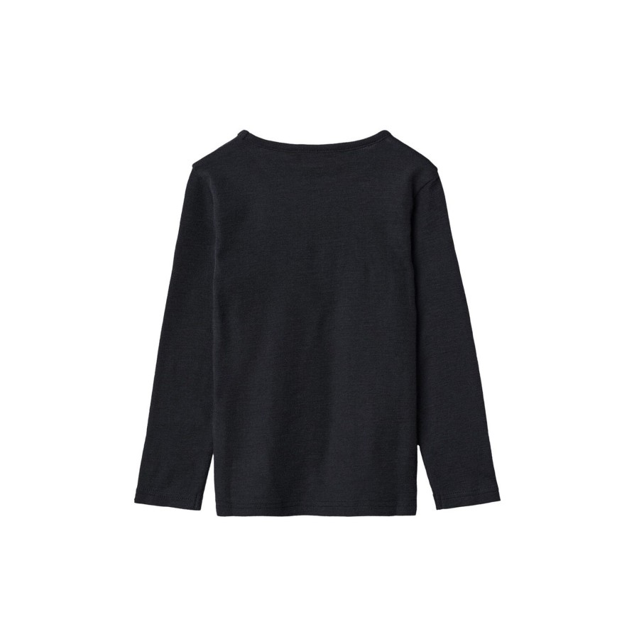 Born Wheat Bluser & Skjorter | Wool T-Shirt Ls, 1432 Navy