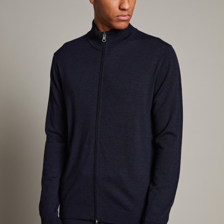 Herre Matinique Strik & Bluser | Mamason Cardigan, Dark Navy Melange