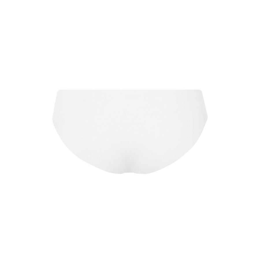 Dame HANRO Lingeri & Badetoj | Invisible Cotton Midi Briefs, White