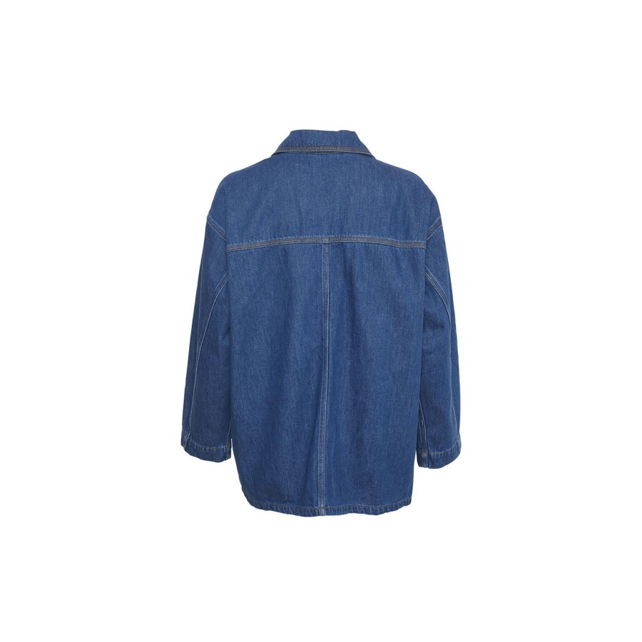 Dame Part Two Overtoj | Elmirapw Outerwear, Medium Blue Denim