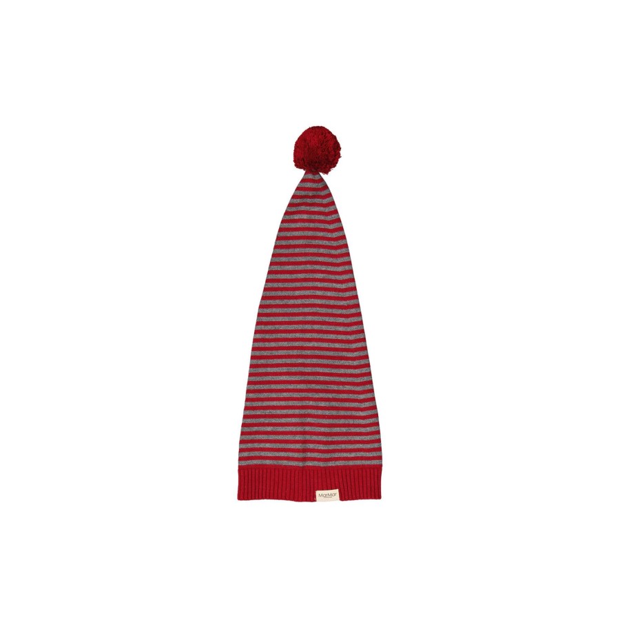 Born MarMar Copenhagen Huer & Hatte | Alfen Christmas Hat, Hibiscus Red Stripe