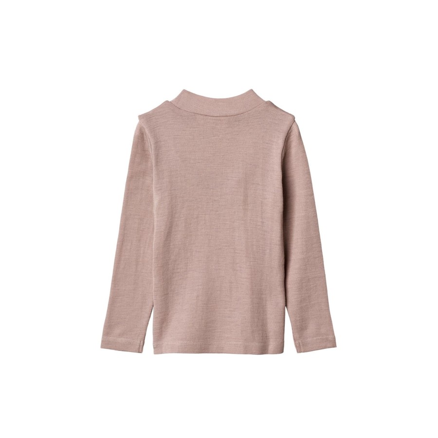 Born Wheat Bluser & Skjorter | T-Shirt Wool Ruffle Ls, 2086 Dark Powder