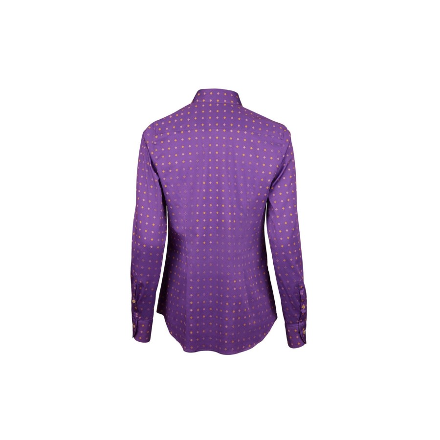 Dame Stenströms Skjorter & Bluser | Sofie Shirt, Purple Patter