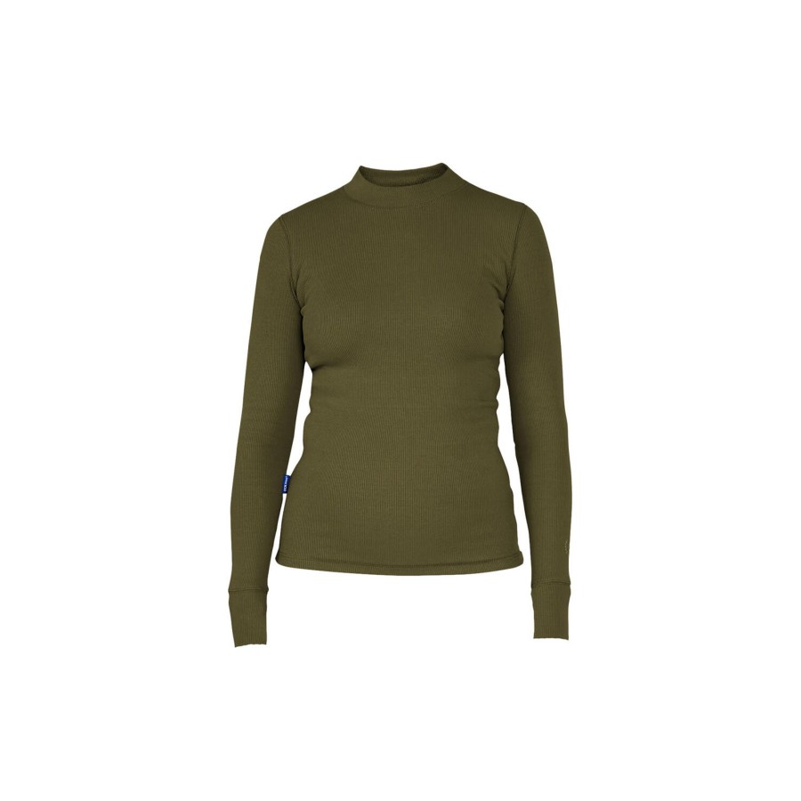 Dame Copenhagen Cartel Toppe & T-Shirts | Algae Ribbed Long-Sleeve Ocn Weed® Top, Army