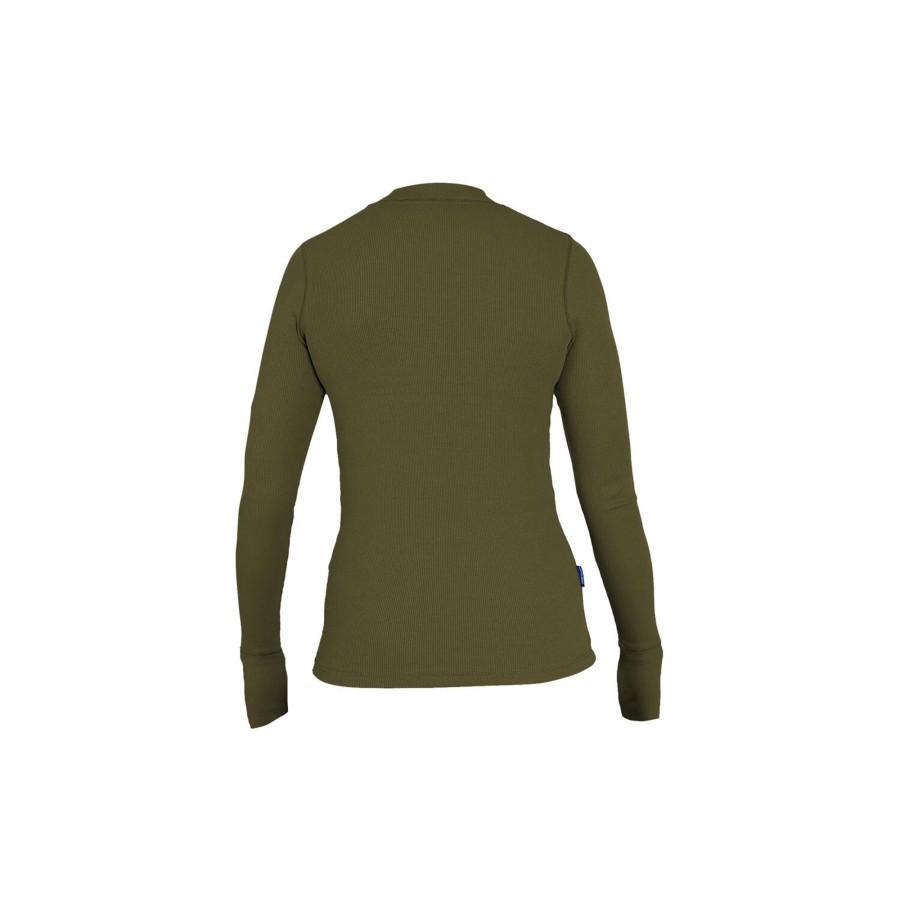 Dame Copenhagen Cartel Toppe & T-Shirts | Algae Ribbed Long-Sleeve Ocn Weed® Top, Army