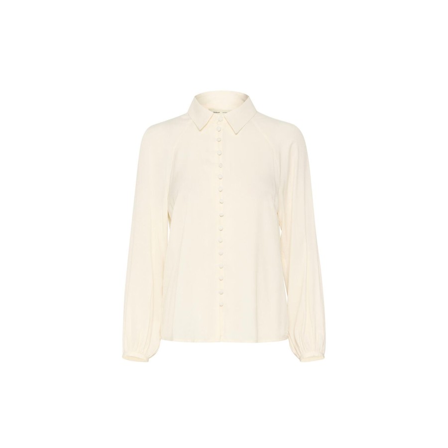 Dame InWear Skjorter & Bluser | Cadenzaiw Shirt, Whisper White