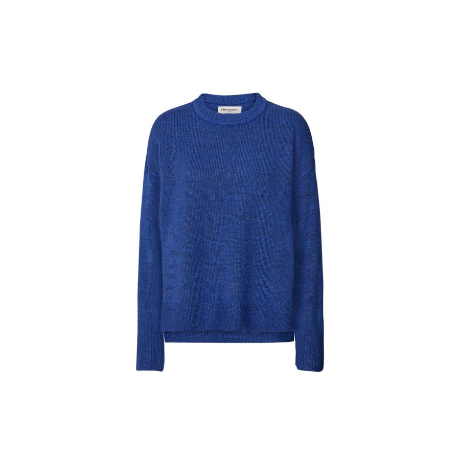 Dame Lollys Laundry Strik | Inverness Jumper, Neon Blue