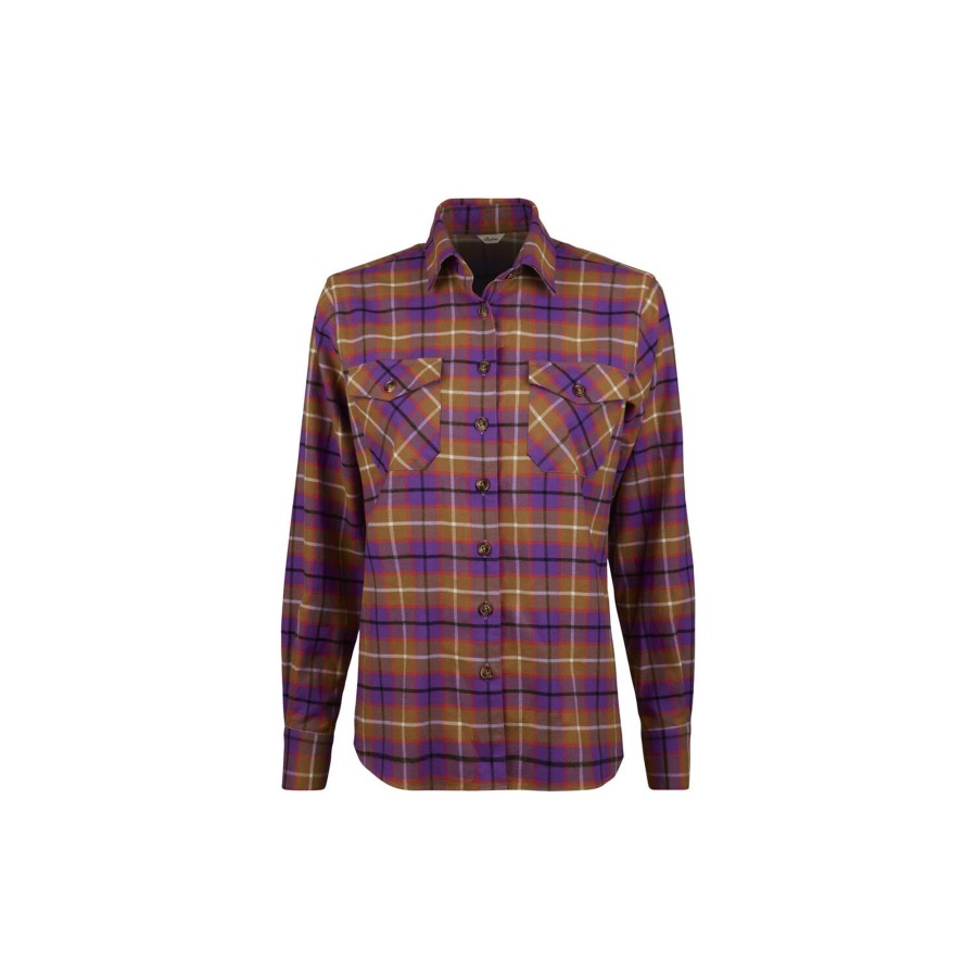 Dame Stenströms Skjorter & Bluser | Felice Shirt, Purple Check