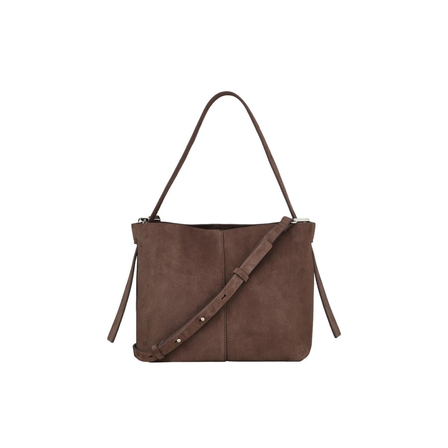 Dame Becksöndergaard Skuldertasker | Suede Fraya Small Bag, Hot Fudge Brown