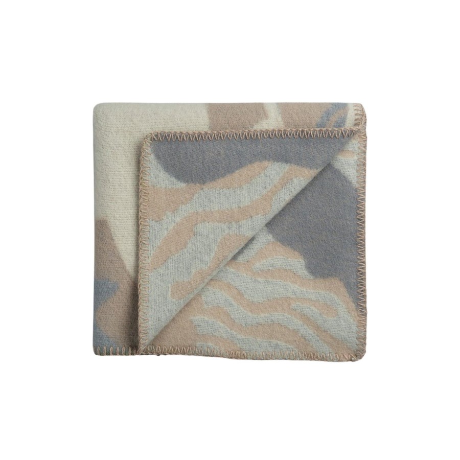 Born Røros Tweed Soveudstyr | Fugl Og Fisk Half Size Throw, Grey/Beige